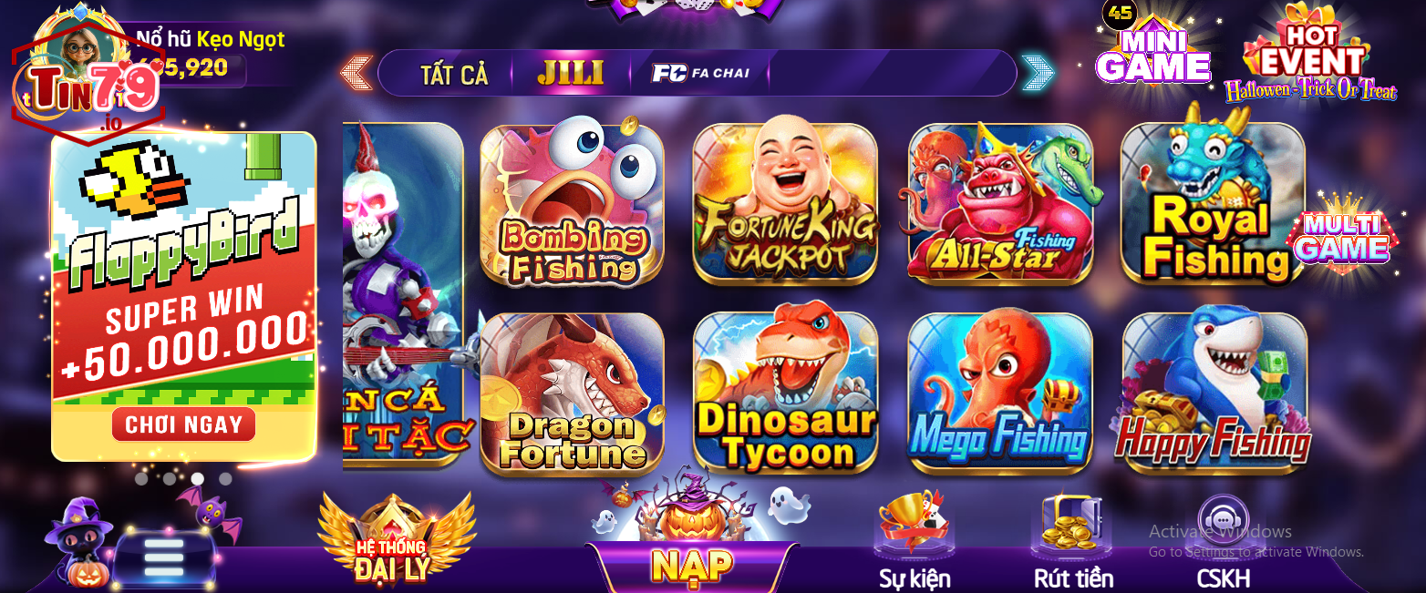 Cổng game Tin79 sở hữu giao diện đẹp mắt, hiệu ứng sống động
