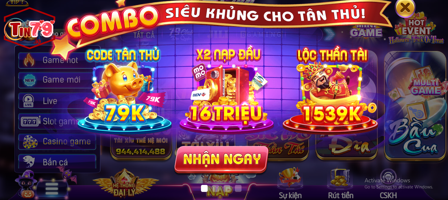 Ưu đãi - sự kiện khuyến mãi tại Tin79 Club